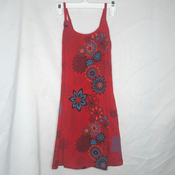 Kathmandu Dresses Nwot Floral Sacred Geometry Cotton Dress From